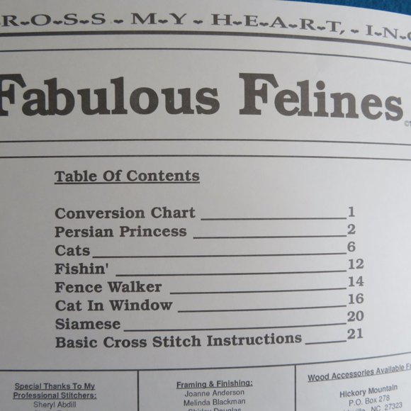 (2) Cross Stitch Patterns - Moonlight Kitties & Fabulous Felines - Picture 4 of 6